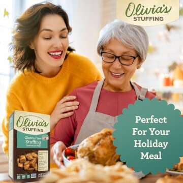 Olivia's Croutons Gluten Free Stuffing Mix - Rosemary & Sage Herb Seasoned Dressing - Vegetarian, Preservative Free, 9 Ounce (Pack of 2)