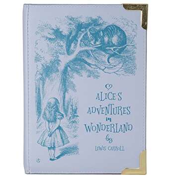 Well Read Alice in Wonderland Purple Large Book Themed Purse for Literary Lovers - Ideal Literary Gi...