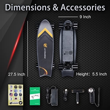 Windseeker Electric Skateboard with Remote Control for All Levels