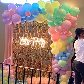 Lets Party Neon Sign for Birthday and Event Decor