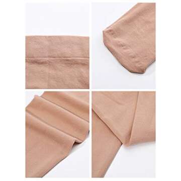 4 Pairs Women's Silk Thigh High Stockings Nylon Socks for Women Halloween Cosplay Costume Party Tights Accessory (Black, White, Skin Color, Grey,F Size)