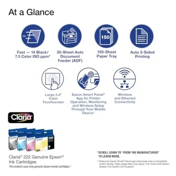 Epson WorkForce WF-2960 All-in-One Printer for Home & Office