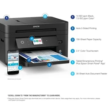 Epson WorkForce WF-2960 All-in-One Printer for Home & Office