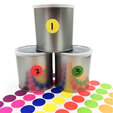 1827 Color Coding Labels - 7 Bright Neon Colors, Easy Print or Write