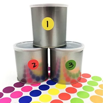 1827 Color Coding Labels - 7 Bright Neon Colors, Easy Print or Write