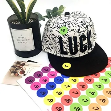 1827 Color Coding Labels - 7 Bright Neon Colors, Easy Print or Write