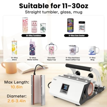 Gigu Tumbler Heat Press Ideal for Custom Sublimation Gifts