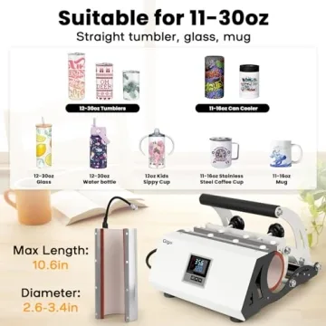 Gigu Tumbler Heat Press Ideal for Custom Sublimation Gifts