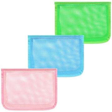 F-color Seashell Bag Kids Beach Bag - Mesh Sea Shell Bags Toys for Sea Sand Pool Swim Beach Shell Ac...