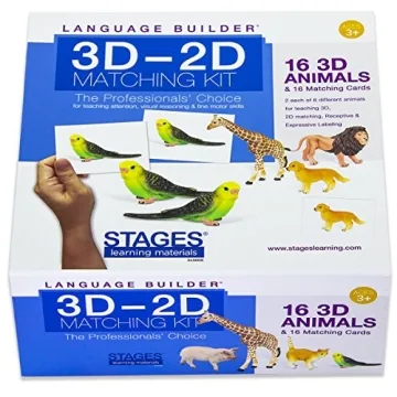 Stages Learning 3D-2D Flash Cards Toy for Kids