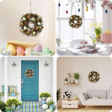 DearSun 12" Easter Wreath - Spring Decor for Home