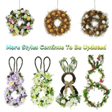DearSun 12" Easter Wreath - Spring Decor for Home