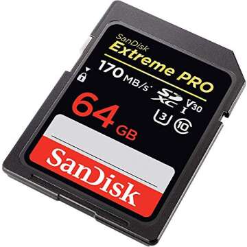 SanDisk Extreme Pro 64GB SD Card & Reader Bundle for Cameras