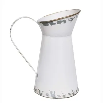 Charming Rustic Shabby Chic Metal Flower Vase