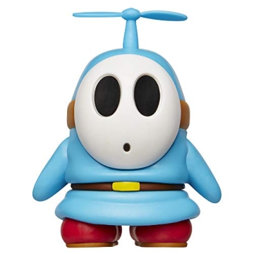 Super Mario Nintendo Collectible Blue Shy Guy 4" Action Figure with Propeller Accessory - Perfect fo...