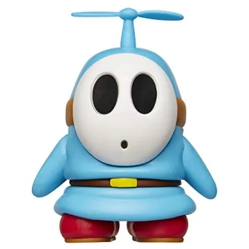 Super Mario Nintendo Collectible Blue Shy Guy 4" Action Figure with Propeller Accessory - Perfect fo...
