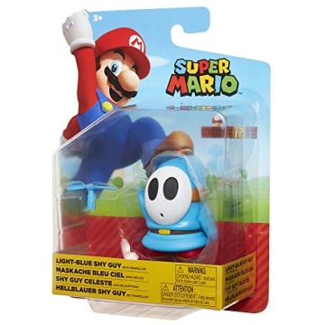 Super Mario Blue Shy Guy Poseable Figure for Kids & Collectors