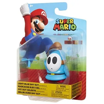 Super Mario Blue Shy Guy Poseable Figure for Kids & Collectors