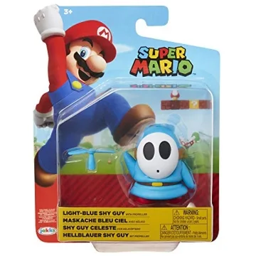 Super Mario Blue Shy Guy Poseable Figure for Kids & Collectors