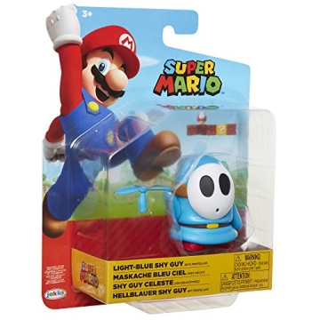 Super Mario Blue Shy Guy Poseable Figure for Kids & Collectors
