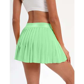 UrKeuf Women's Pleated Tennis Skirts with Pockets Flowy Athletic Golf Cute Casual Skirt Skater Sport...
