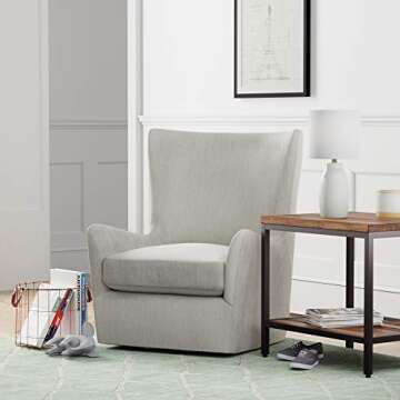 Amazon Brand – Stone & Beam Kingsepp Upholstered Glider, 30.7"W, Navarro Oyster