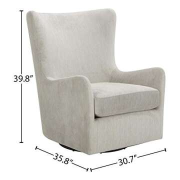 Amazon Brand – Stone & Beam Kingsepp Upholstered Glider, 30.7"W, Navarro Oyster