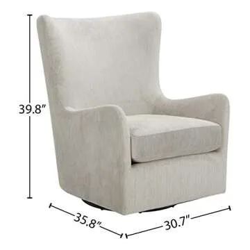Amazon Brand – Stone & Beam Kingsepp Upholstered Glider, 30.7"W, Navarro Oyster