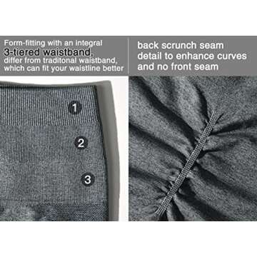 YEOREO Women Intensify Athletic Shorts Seamless Scrunch Workout Shorts High Waisted Active Gym Yoga Shorts Grey S