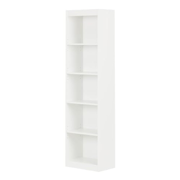 Stylish South Shore Axess 5-Shelf Narrow Bookcase