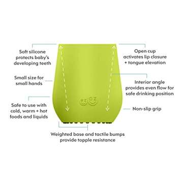 ezpz Tiny Cup 3-Pack - Silicone Training Cups for Infants
