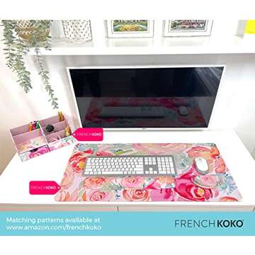 French KOKO Large Mouse Pad – Stylish Desk Mat for Everyone