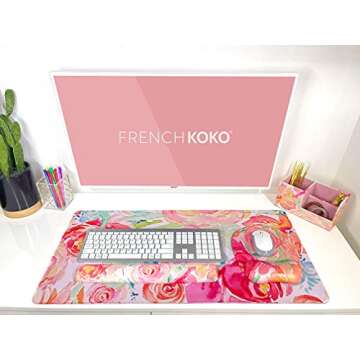 French KOKO Large Mouse Pad – Stylish Desk Mat for Everyone