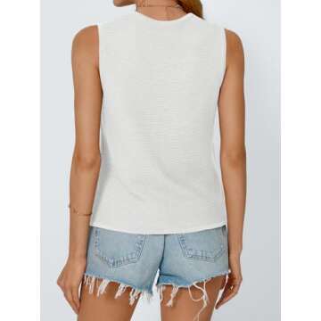 LILLUSORY Womens Crochet Tops Summer Vacation Outfits Beach Cover up Trendy Y2K Spring Sweater Vests Tie Front Clothes 2025 White L