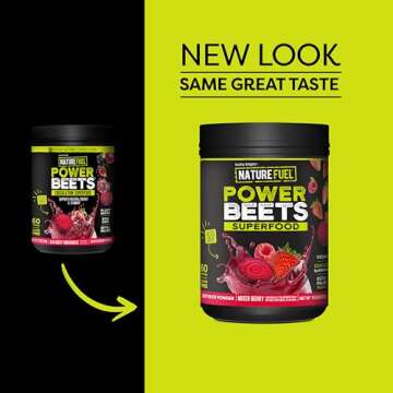 Nature Fuel Power Beets Powder - Mixed Berry, Natural Energy Supplement, 60 Servings