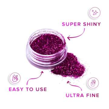 NYK1 Ultra Fine Glitter Pots Set - Ideal for Nail Art and Crafts