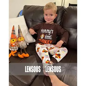 LENSOUS Newborn Baby Thanksgiving Outfit - Cute & Comfy