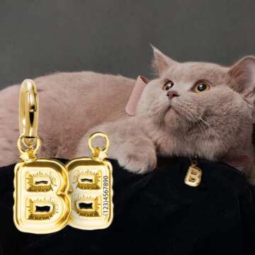 MEMOPAW Dogs ID Tags Personalized Double Sided Deep Engraved Cat & Dog Collar Charm Initials/Number ...