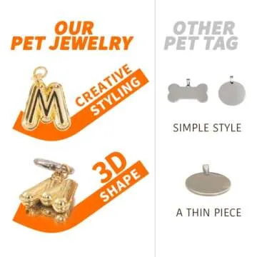 MEMOPAW Dogs ID Tags Personalized Double Sided Deep Engraved Cat & Dog Collar Charm Initials/Number Shape
