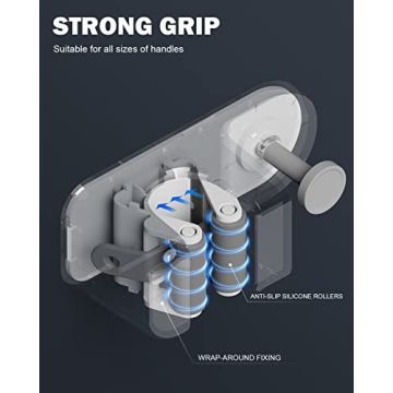 BEZOX Mop Holder - Drill-Free Wall Mount Organizer