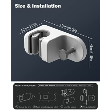 BEZOX Mop Holder - Drill-Free Wall Mount Organizer