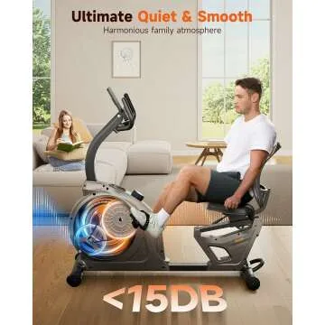 Niceday Recumbent Exercise Bike, Recumbent Bike for Home, Recumbent Stationary Bike 400LBS Weight Capacity, Magnetic Recumbent Bike with Smart APP, LCD Monitor, Heart Rate Handle