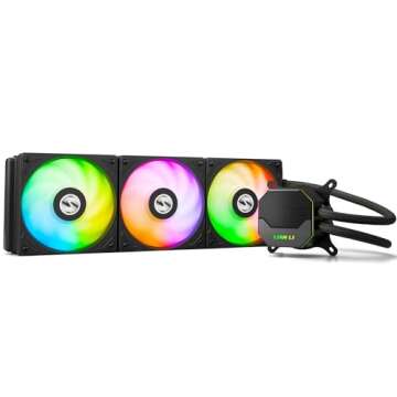 LIAN LI ALC360 AIO Cooler 360mm Radiator Liquid CPU Cooler RGB All-in-One Water Cooling System, 3x12...
