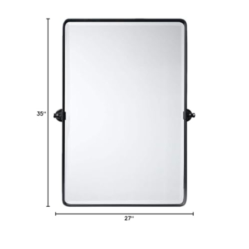 TEHOME Pivot Rectangle Bathroom Vanity Mirror 27 x 35