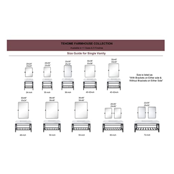 TEHOME Pivot Rectangle Bathroom Vanity Mirror 27 x 35