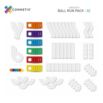 Explore the CONNETIX Rainbow Ball Run Pack: 92 Piece Fun