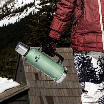 Stanley Classic Vacuum Bottle 1.4L in Hammertone Green Styling Functionality