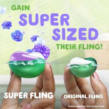 Gain Super Sized Flings Laundry Detergent Pacs, 45 Count, Dewdrop Dream Scent