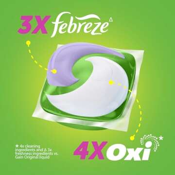 Gain Super Sized Flings Laundry Detergent Pacs, 45 Count, Dewdrop Dream Scent