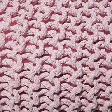 AZK Hand Knitted Cable Style Dori Pouf - Perfect for Home Decor